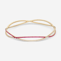 Kwiat Fidelity 18K Yellow Gold Diamond & Ruby Bangle Bracelet 15503 - 0 - DIARUB - 18KY - THE SOLIST - Kwiat