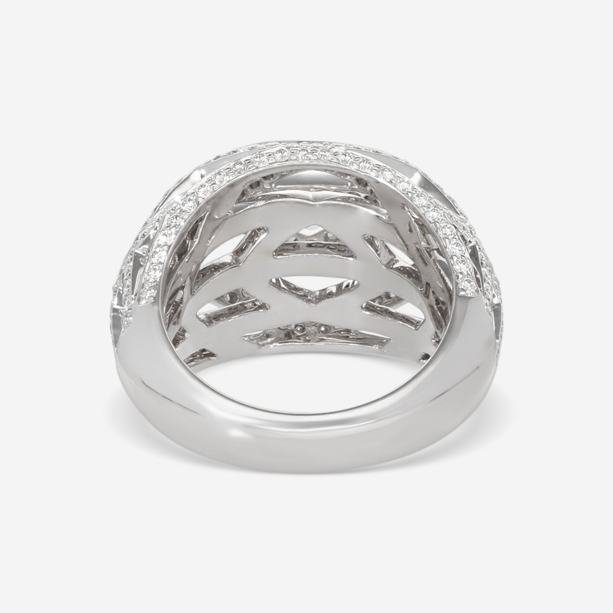 Kwiat Jacquard 18K White Gold Diamond Ring N - 9443 - 0 - DIA - 18KW - THE SOLIST - Kwiat