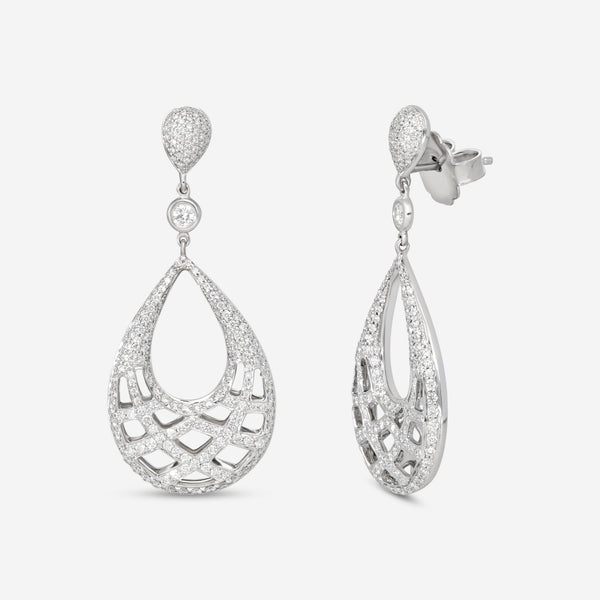 Kwiat Jacquard 18K White Gold Diamond Teardrop Earrings E - 2158 - 0 - DIA - 18KW - THE SOLIST - Kwiat