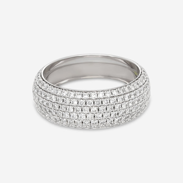 Kwiat Moonlight 18K White Gold 6 - Row Pave Diamond Ring W - 14381 - 0 - DIA - 18KW - THE SOLIST - Kwiat