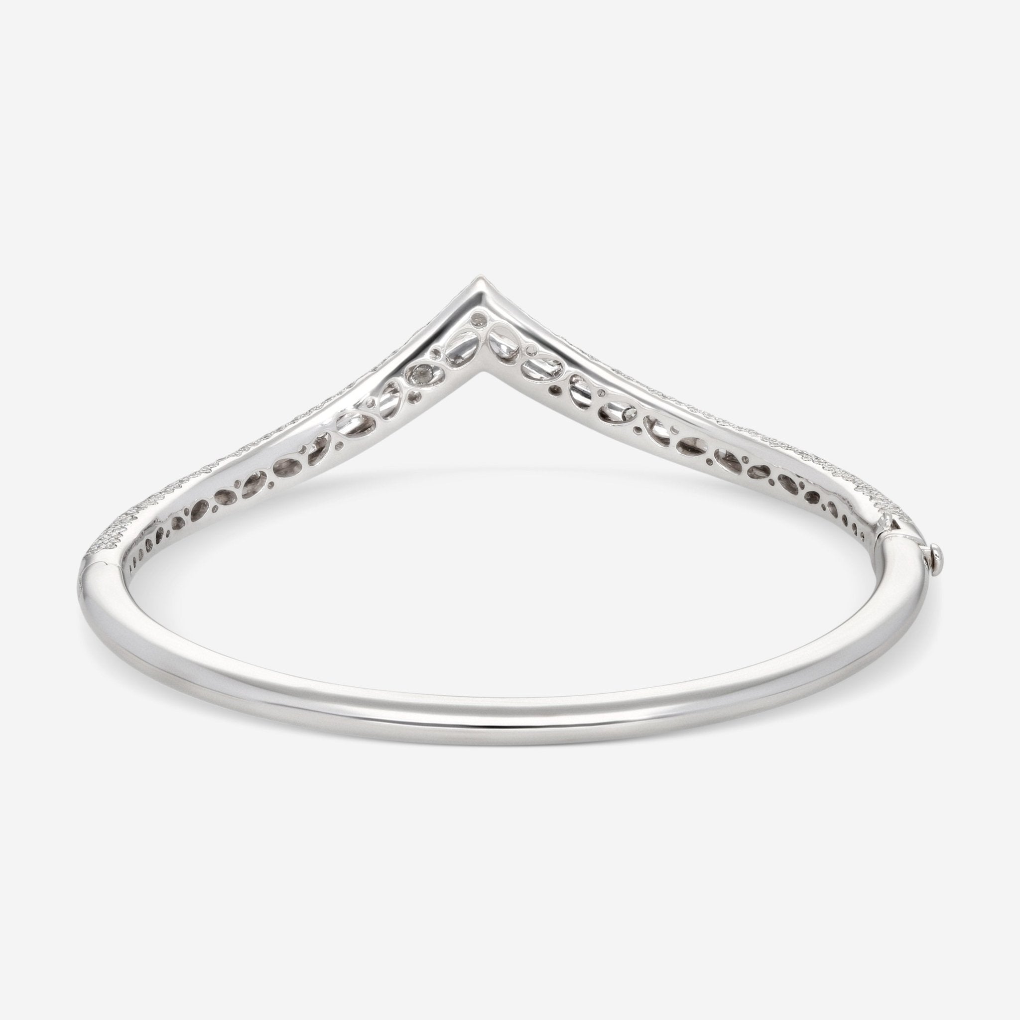 Kwiat Tempo 18K White Gold Diamond 3.29ct. Cuff Bangle Bracelet W - 14385 - 0 - DIA - 18KW - THE SOLIST - Kwiat