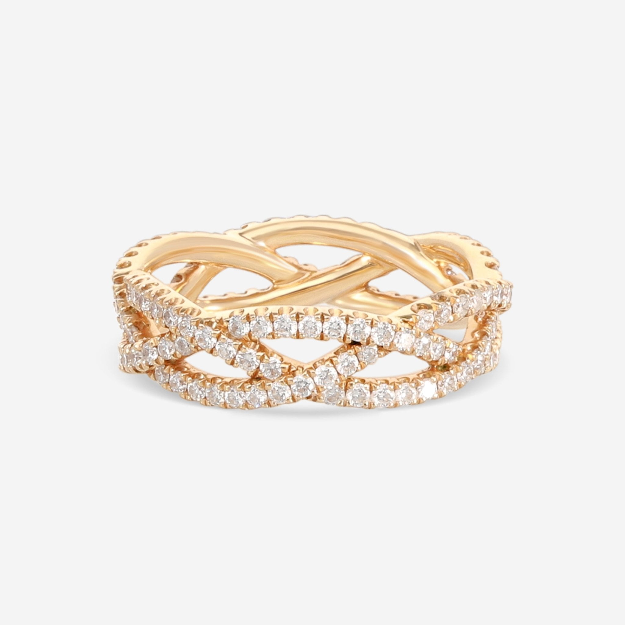 Kwiat Twist 18K Rose Gold Diamond 3 - Strand Ring W - 14423 - 0 - DIA - 18KP - THE SOLIST - Kwiat