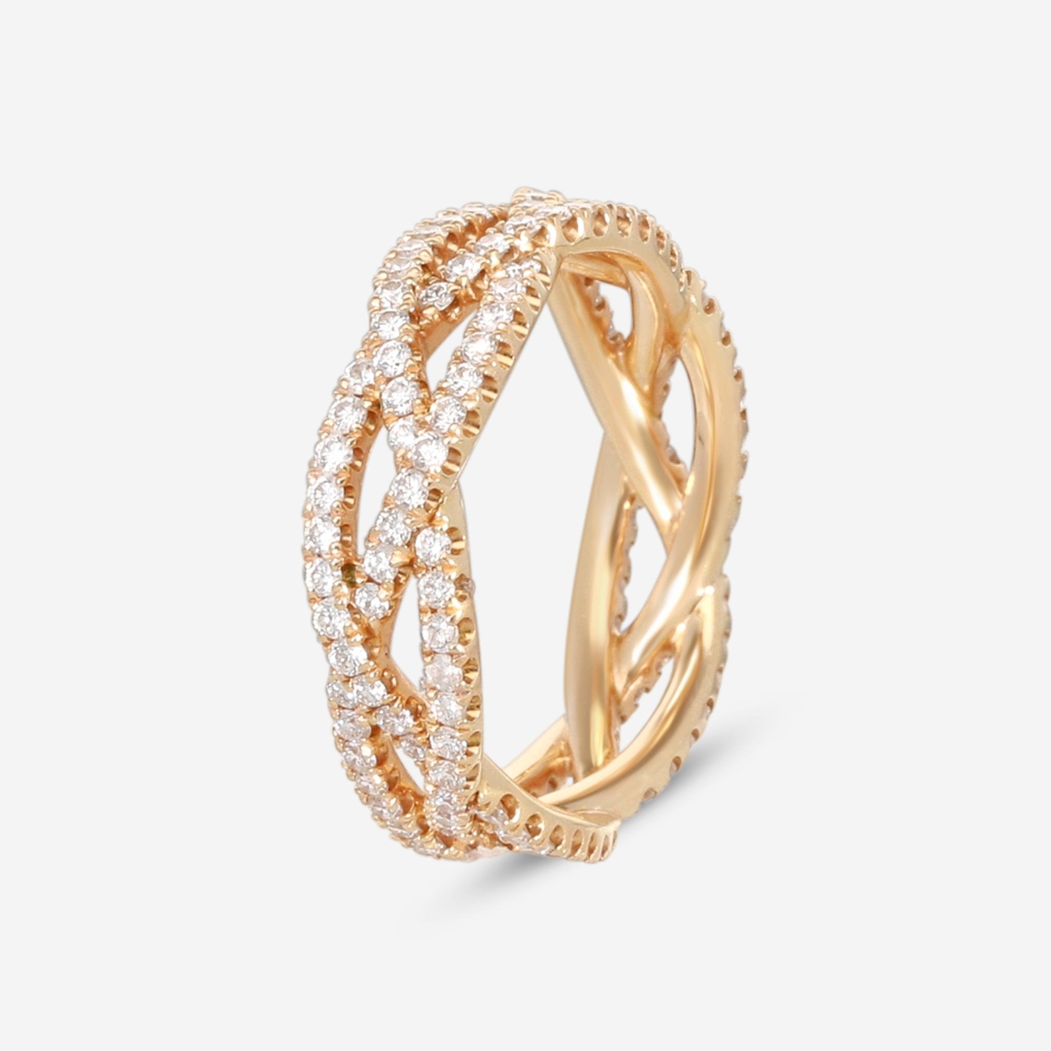 Kwiat Twist 18K Rose Gold Diamond 3 - Strand Ring W - 14423 - 0 - DIA - 18KP - THE SOLIST - Kwiat