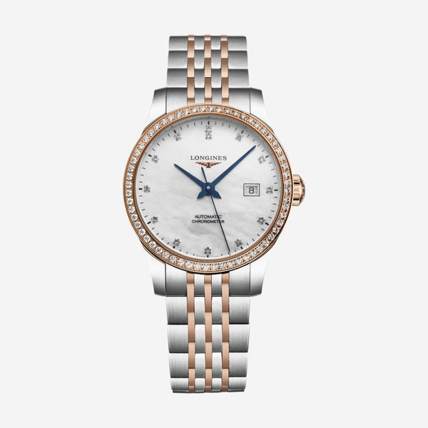 Longines Record Stainless Steel Diamond Automatic Ladies Watch L2.321.5.89.7