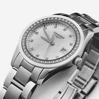 Longines Conquest Stainless Steel Diamond Quartz Ladies Watch L2.387.0.87.6