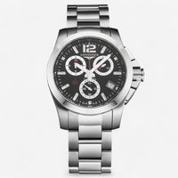 Longines Conquest Chronograph Stainless Steel Quartz Men's Watch L37004566
