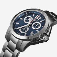 Longines Conquest Chronograph Stainless Steel Quartz Men's Watch L37024966