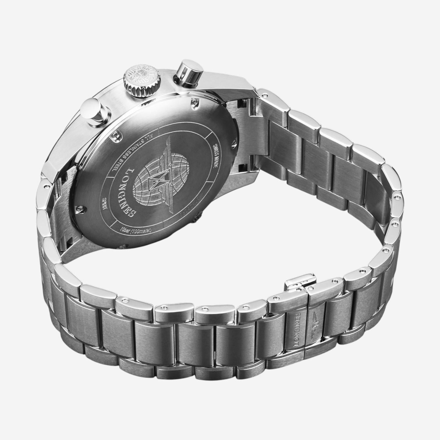Longines Spirit Chronograph Stainless Steel Automatic Men's Watch L3.820.4.73.6