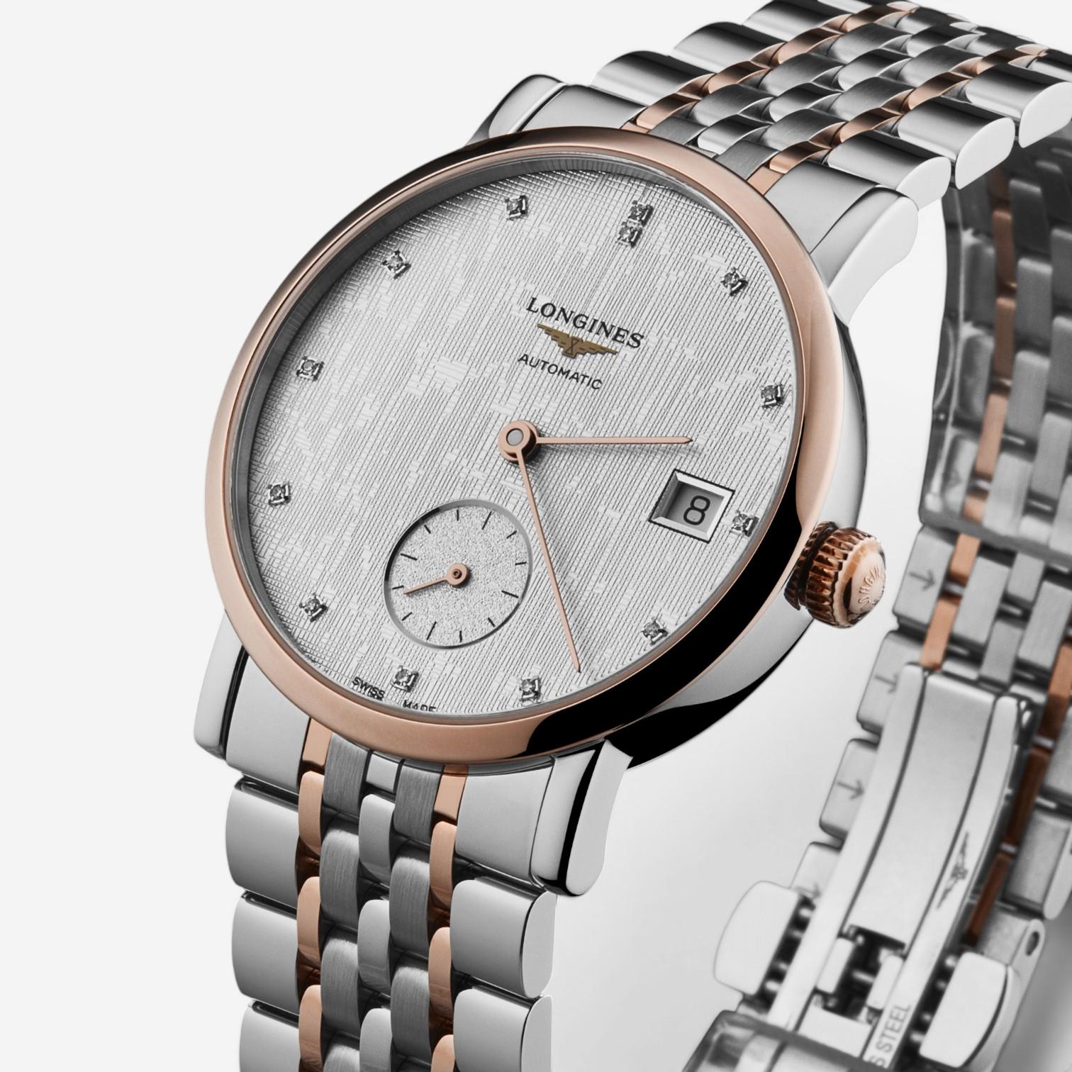 Longines Elegant Stainless Steel Diamond Automatic Ladies Watch L4.312.5.77.7