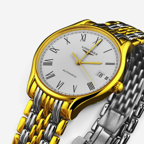 Longines Lyre Steel & 18K Yellow Gold Plated Automatic Men's Watch L4.860.2.11.7