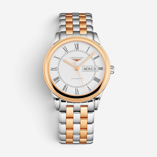 Longines Flagship Stainless Steel & 18K Rose Gold Automatic Men's Watch L4899391