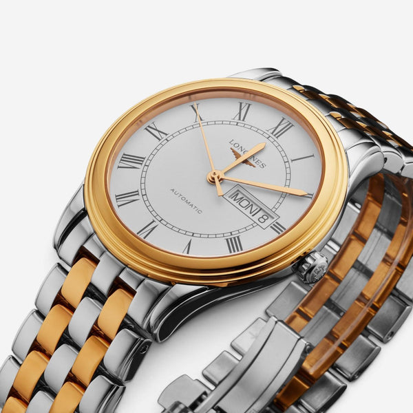 Longines Flagship Stainless Steel & 18K Rose Gold Automatic Men's Watch L4899391