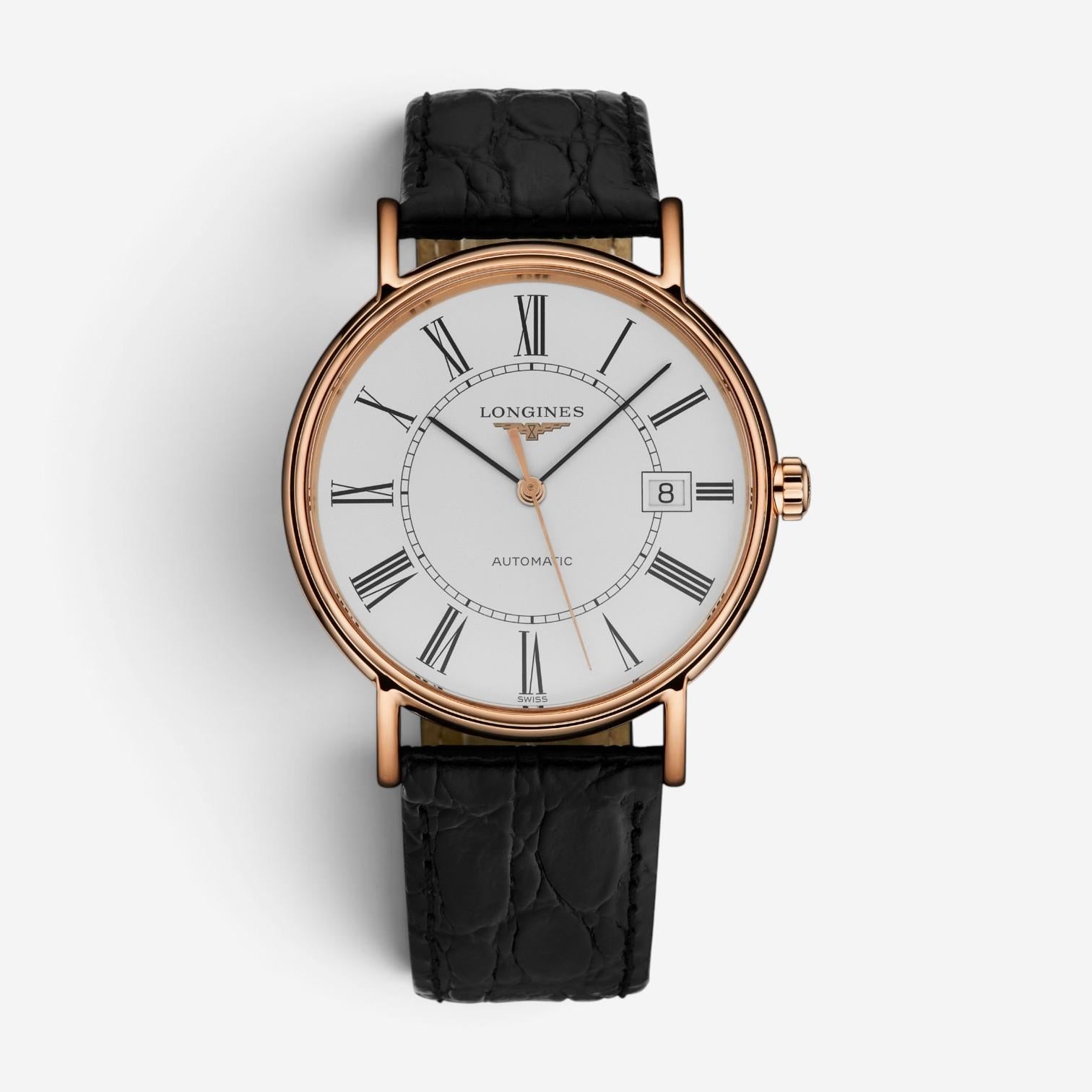 Longines Presence 18K Rose Gold PVD Automatic Men's Watch L4.921.1.11.2