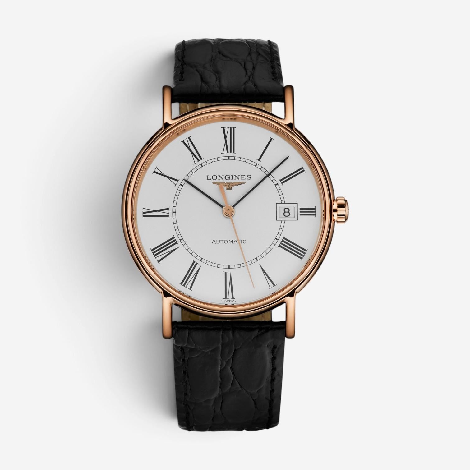 Longines Presence 18K Rose Gold PVD Automatic Men's Watch L4.922.1.11.2