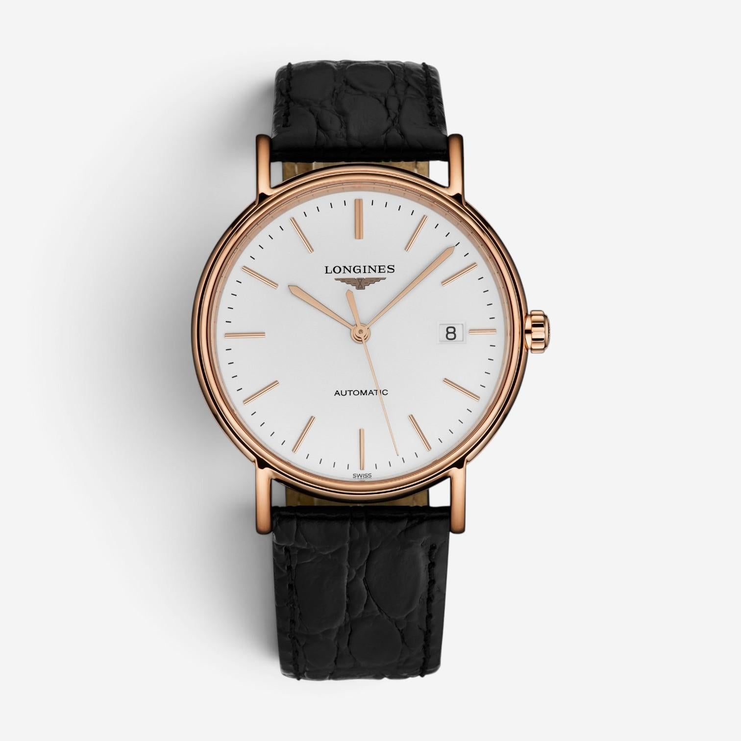Longines Presence 18K Rose Gold PVD Automatic Men's Watch L4.922.1.12.2