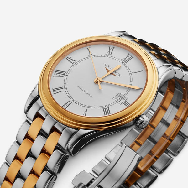 Longines Flagship Stainless Steel & 18K Rose Gold PVD Automatic Men's Watch L4.9