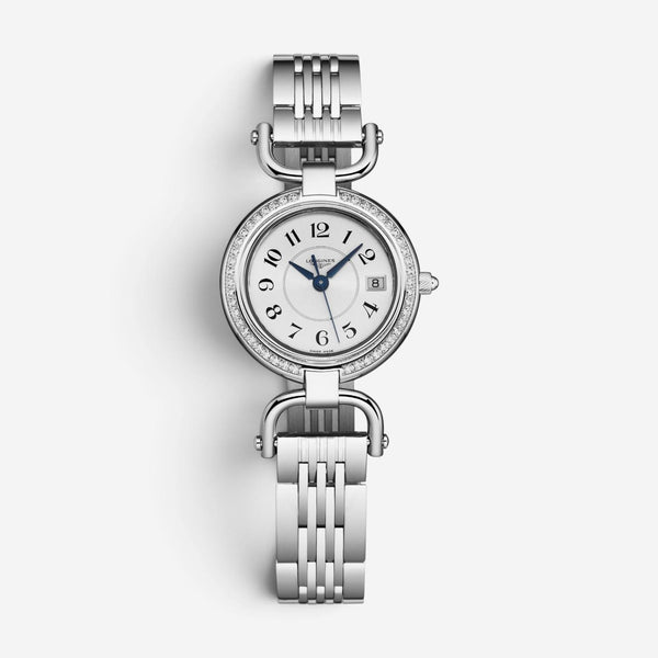 Longines Equestrian Stainless Steel Diamond Quartz Ladies Watch L6.130.0.73.6