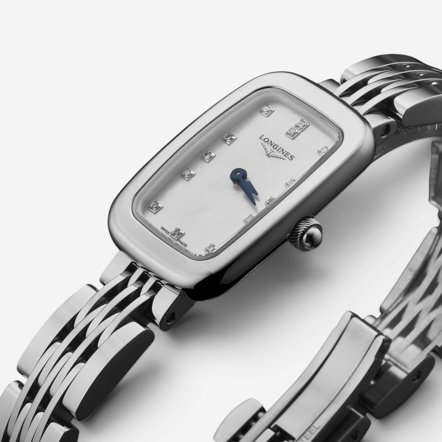 Longines Equestrian Stainless Steel Diamond Quartz Ladies Watch L6.140.4.87.6