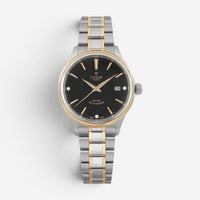 Tudor Style Stainless Steel & 18K Yellow Gold Diamond Automatic Unisex Watch 125