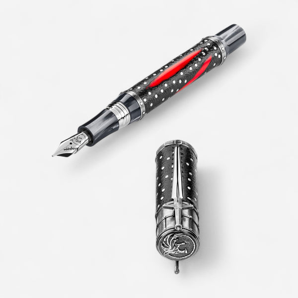 Montegrappa The Witcher: Mutation Limited Edition Black & Silver Fountain Pen (F) ISWIN2SE