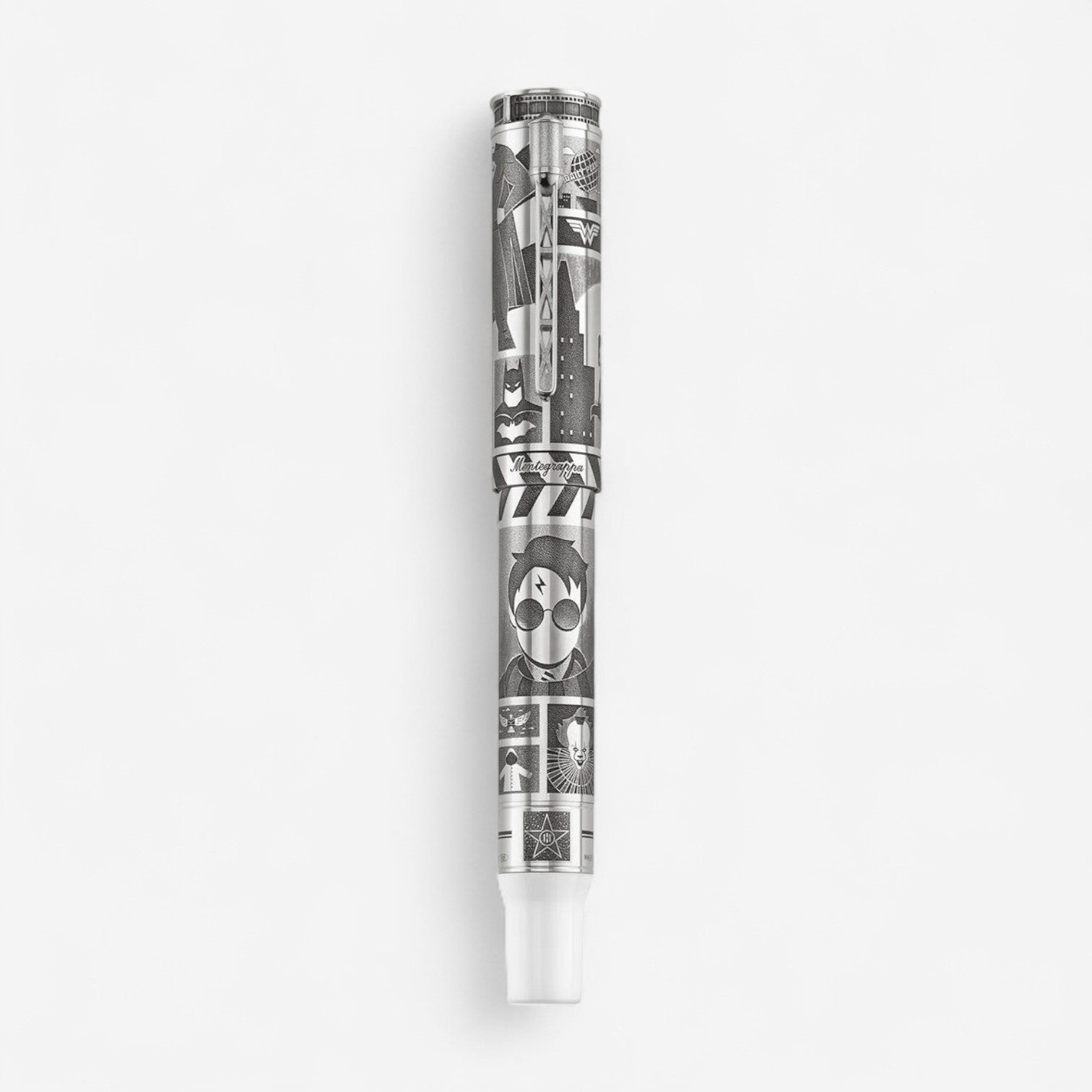 Montegrappa Warner Bros. 100th Anniversary Limited Edition Silver & White Rollerball Pen ISWBNRSE