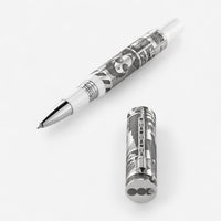 Montegrappa Warner Bros. 100th Anniversary Limited Edition Silver & White Rollerball Pen ISWBNRSE