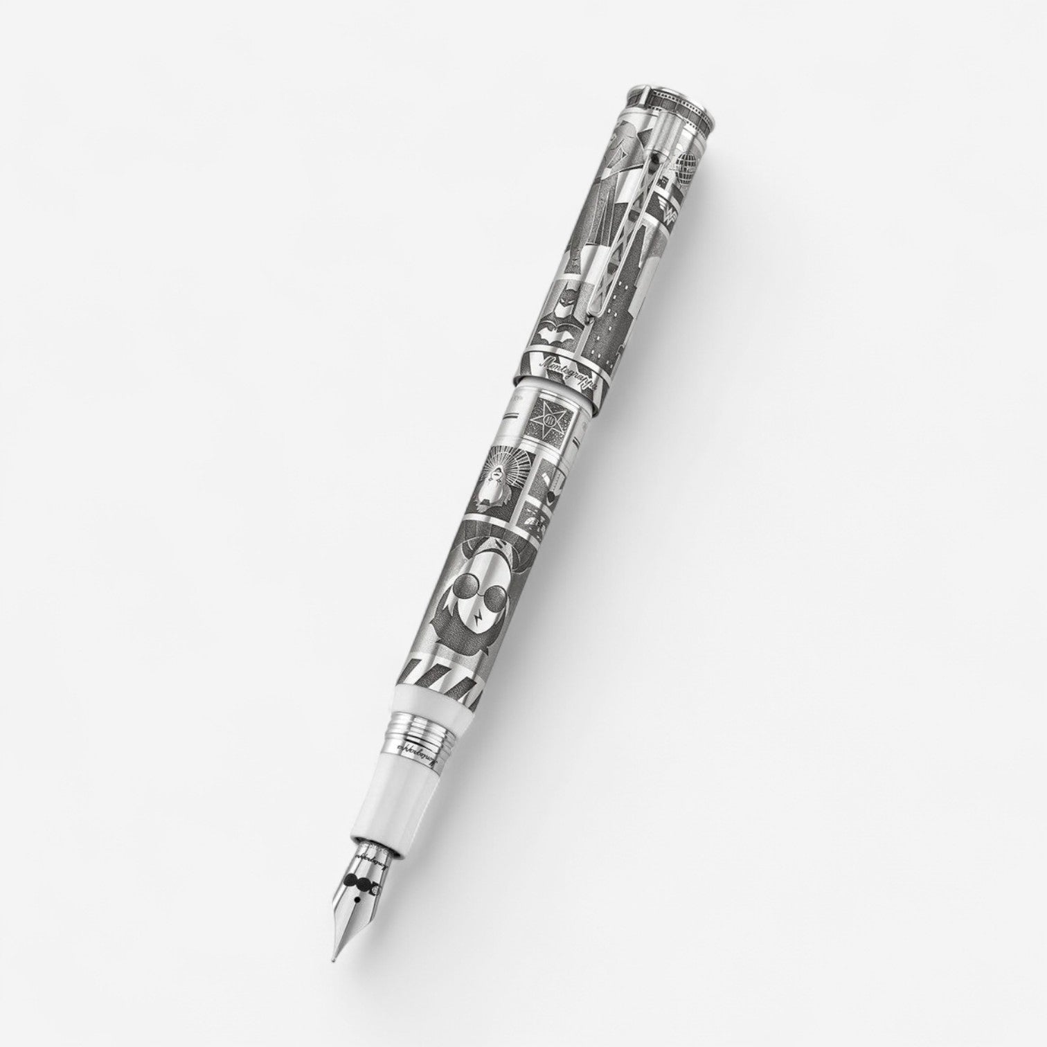 Montegrappa Warner Bros 100th Anniversary Limited Edition Silver & White Fountain Pen ISWBN2SE
