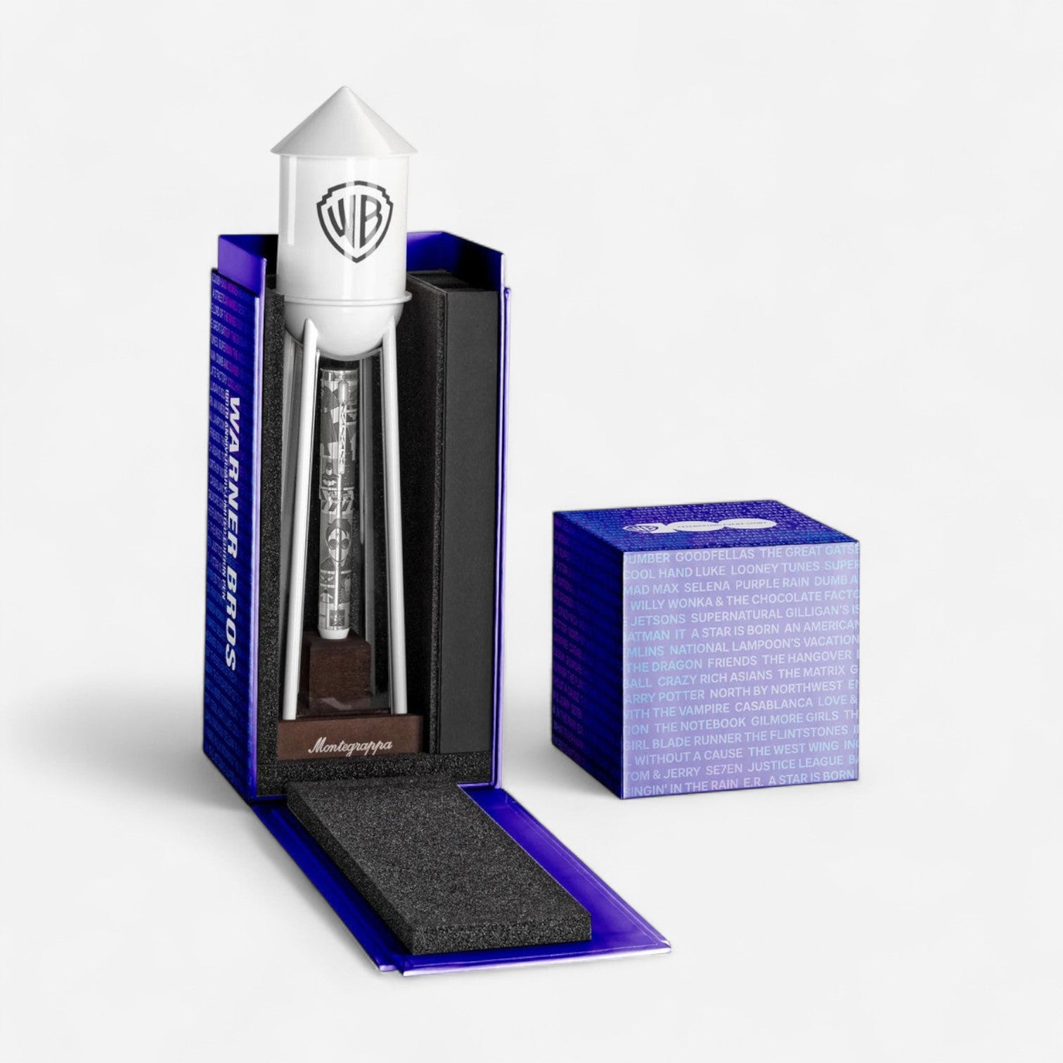 Montegrappa Warner Bros. 100th Anniversary Limited Edition Silver & White Rollerball Pen ISWBNRSE