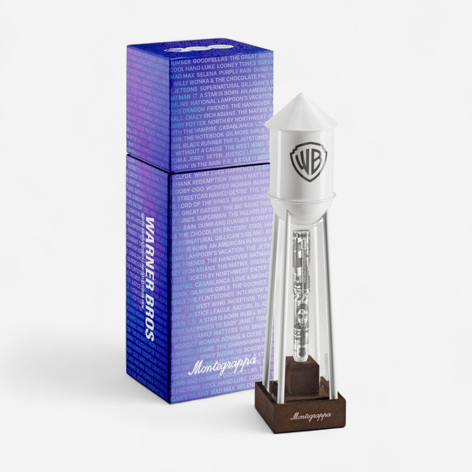 Montegrappa Warner Bros. 100th Anniversary Limited Edition Silver & White Rollerball Pen ISWBNRSE
