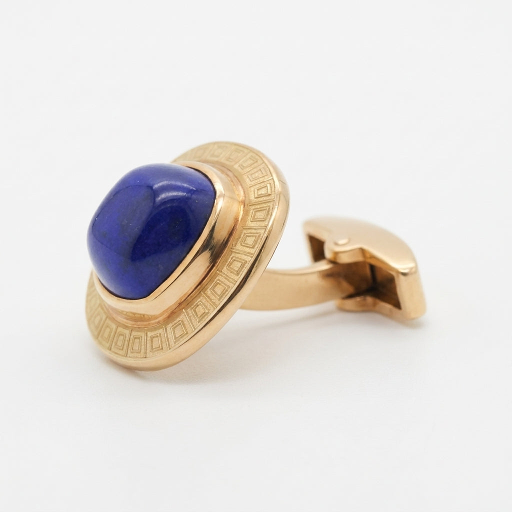Deakin & Francis 18K Yellow Gold Lapis Lazuli Enamel Cufflinks OG-1111 - THE SOLIST