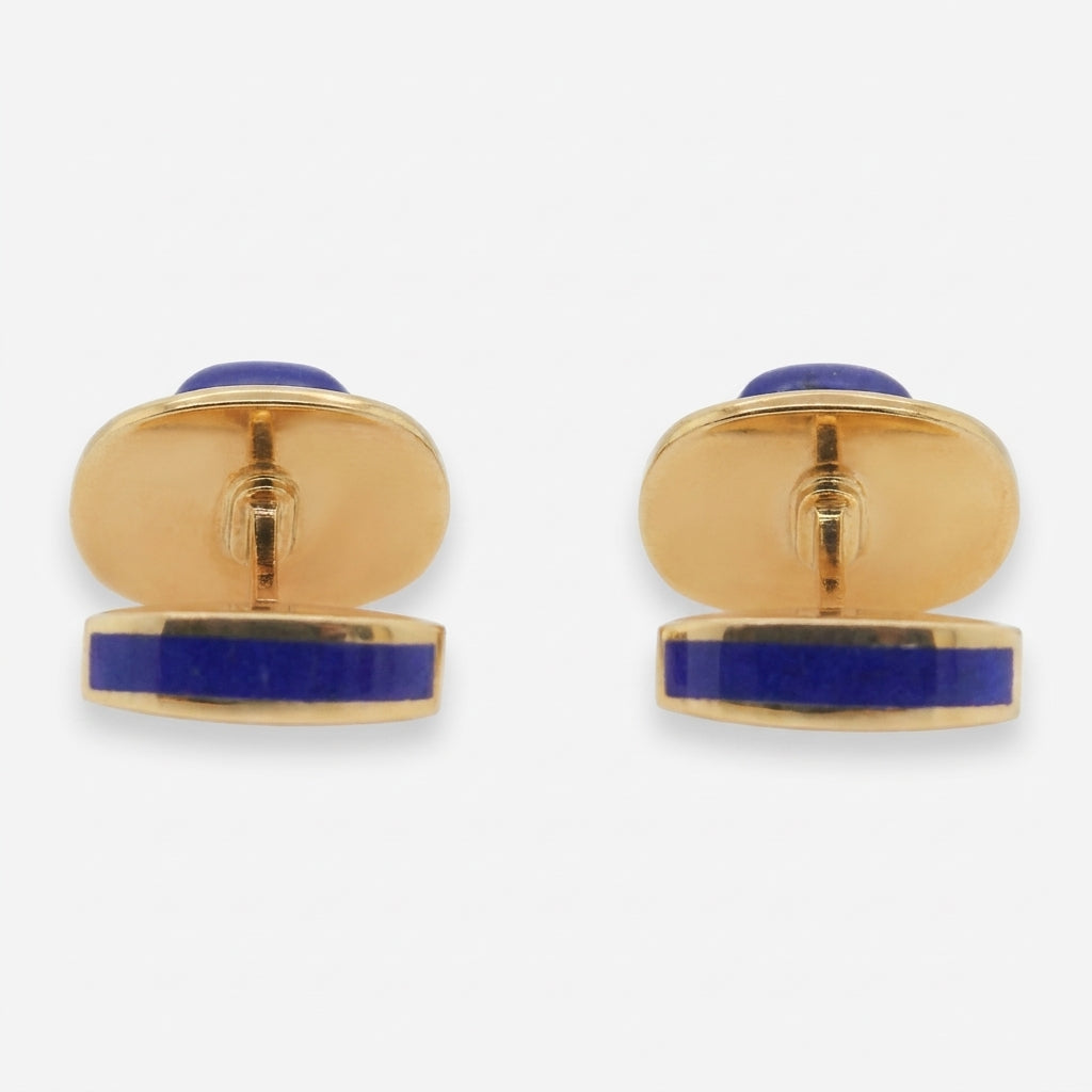 Deakin & Francis 18K Yellow Gold Lapis Lazuli Enamel Cufflinks OG-1111 - THE SOLIST