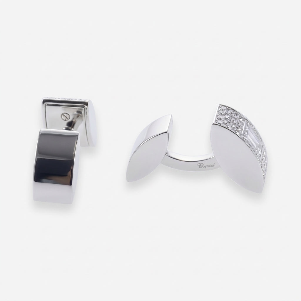 Chopard Happy Diamonds 18K White Gold Diamond Cufflinks OG-2882 - THE SOLIST