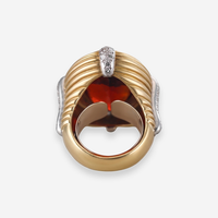 Kwiat 18K Yellow Gold Madeira Citrine and Diamond Cocktail Ring Sz. 5 OG-35181 - THE SOLIST