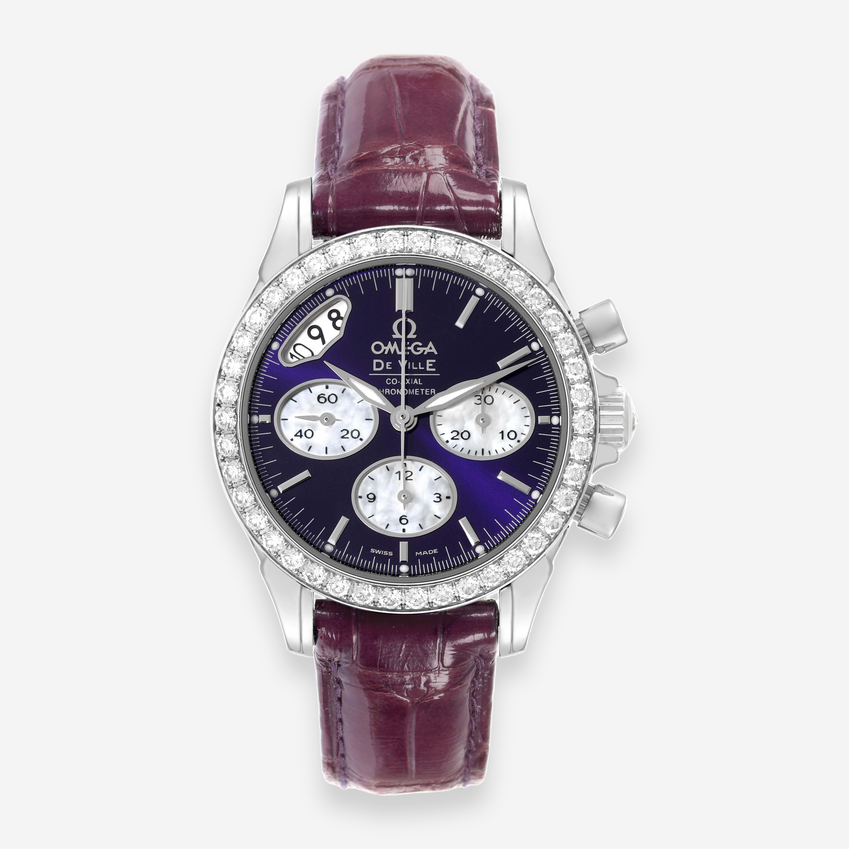 Omega De Ville Co-Axial Chrono Stainless Steel Automatic Ladies Watch 422.18.35.50.10.001