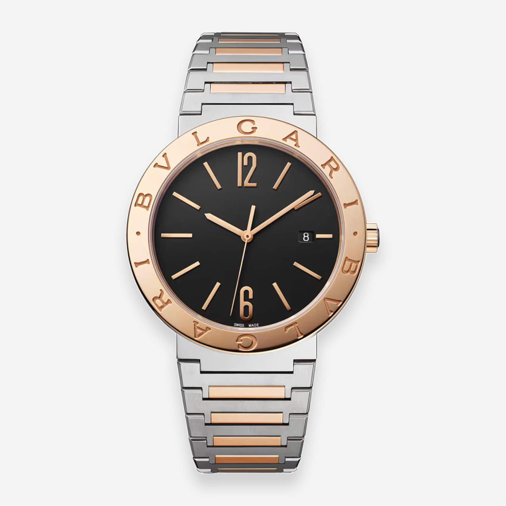 Bulgari Bulgari Stainless Steel & 18K Rose Gold Automatic Men's Watch 102930 - THE SOLIST