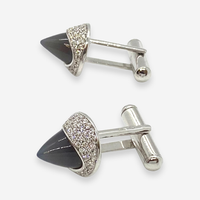 Ambrosi 18K White Gold Diamond & Moonstone Cufflinks OG-1097 - THE SOLIST