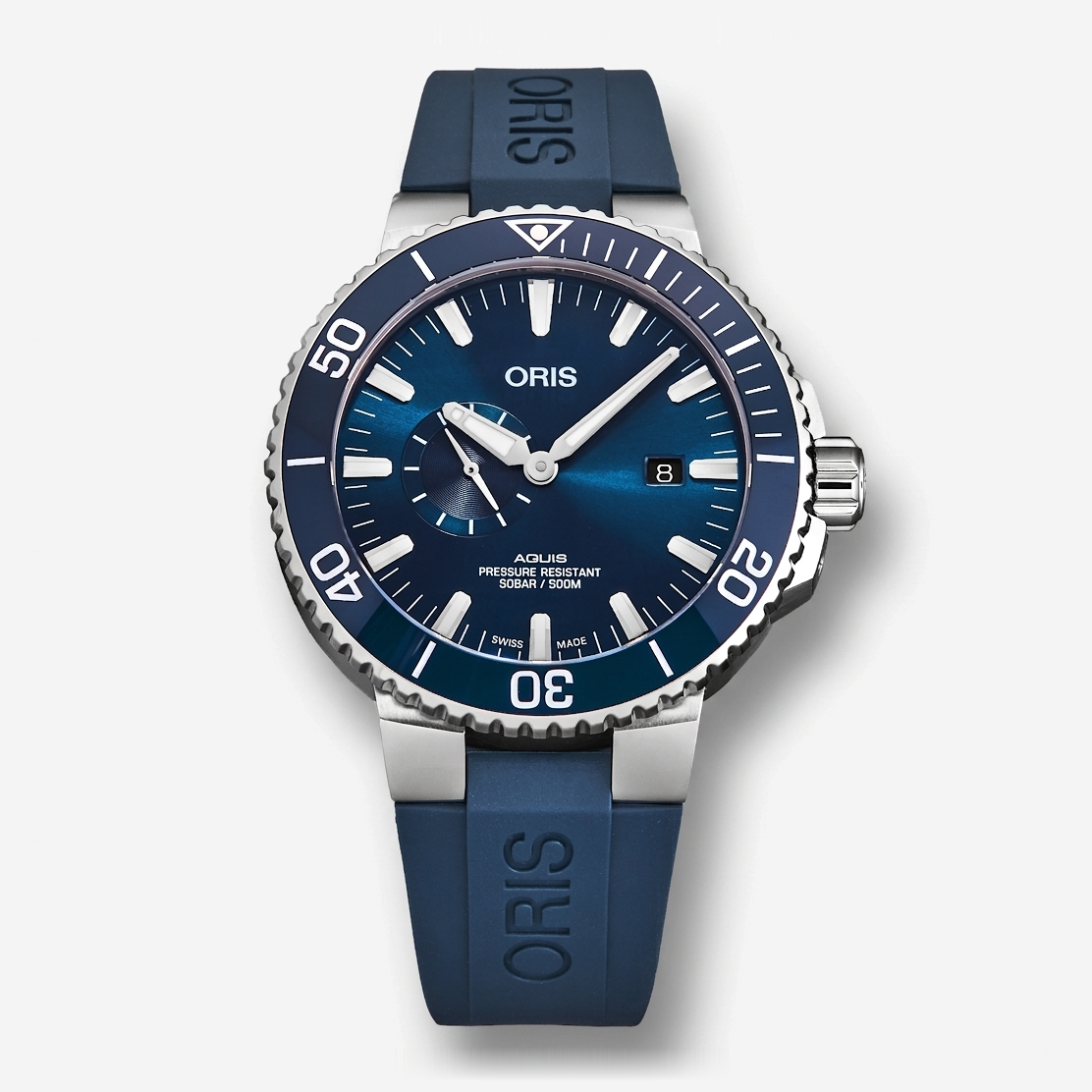 Oris Aquis Small Second Date Stainless Steel Automatic Men's Watch 74377334155RS - THE SOLIST