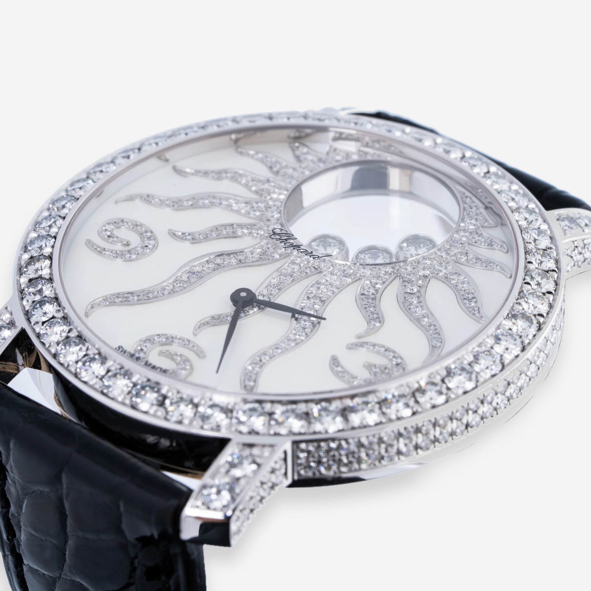 Chopard Happy Sun 18K White Gold Quartz Ladies Watch 207470-1001 - THE SOLIST