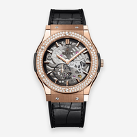 Hublot Classic Fusion 18K Rose Gold Diamond Manual Wind Men's Watch 515.ox.0180.lr.1104