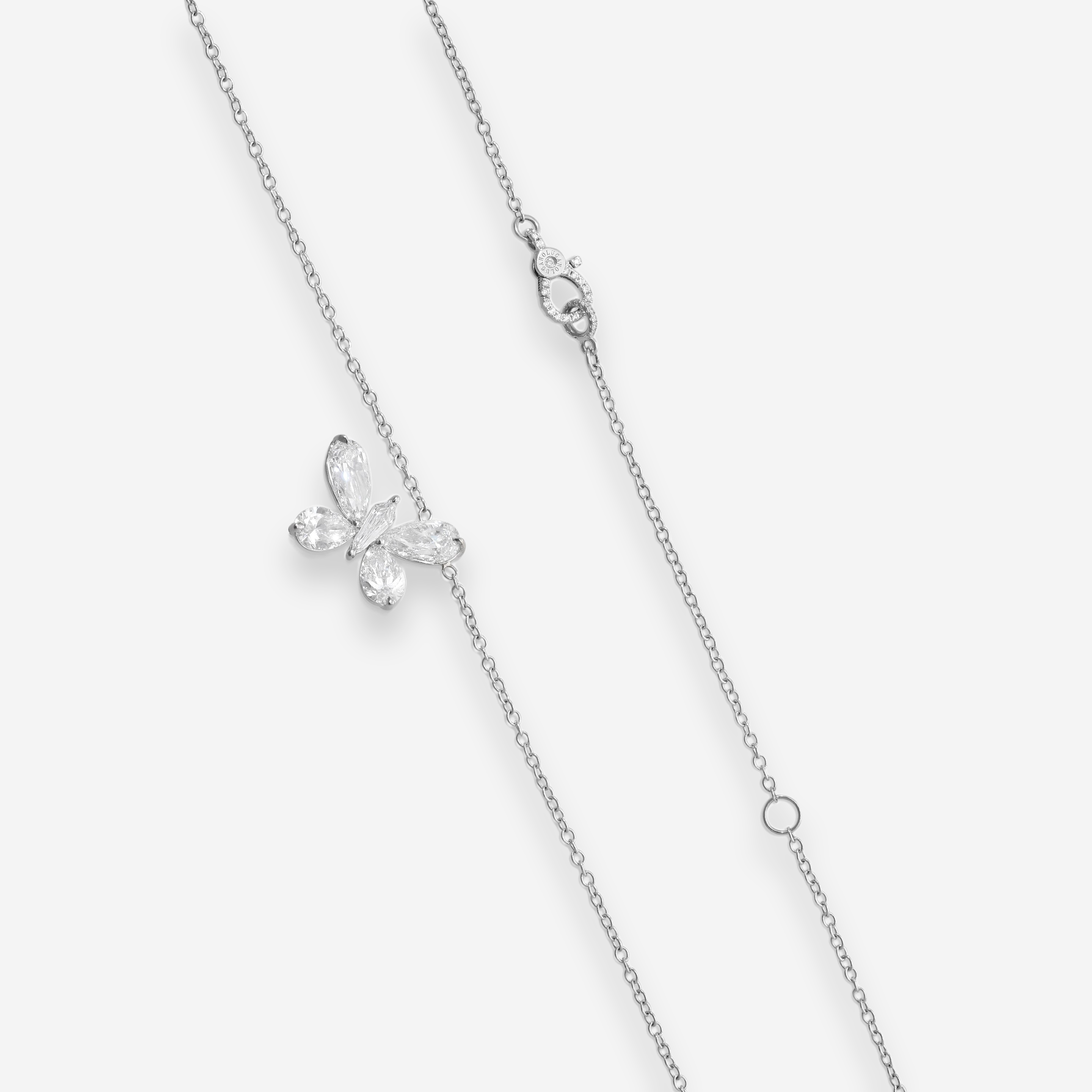 Lugano 18K White Gold Butterfly Diamond Pendant Necklace 1434952 - THE SOLIST