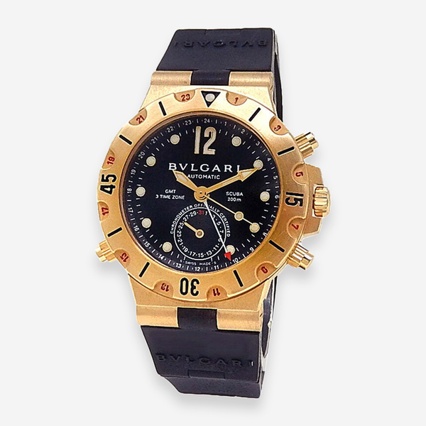 Bulgari Diagono Scuba GMT 18K Yellow Gold Automatic Men's Watch SD38G - THE SOLIST