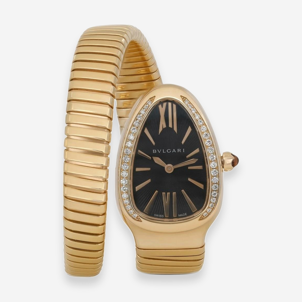 Bulgari Serpenti Tubogas 18K Yellow Gold Quartz Ladies Watch SP35G - THE SOLIST