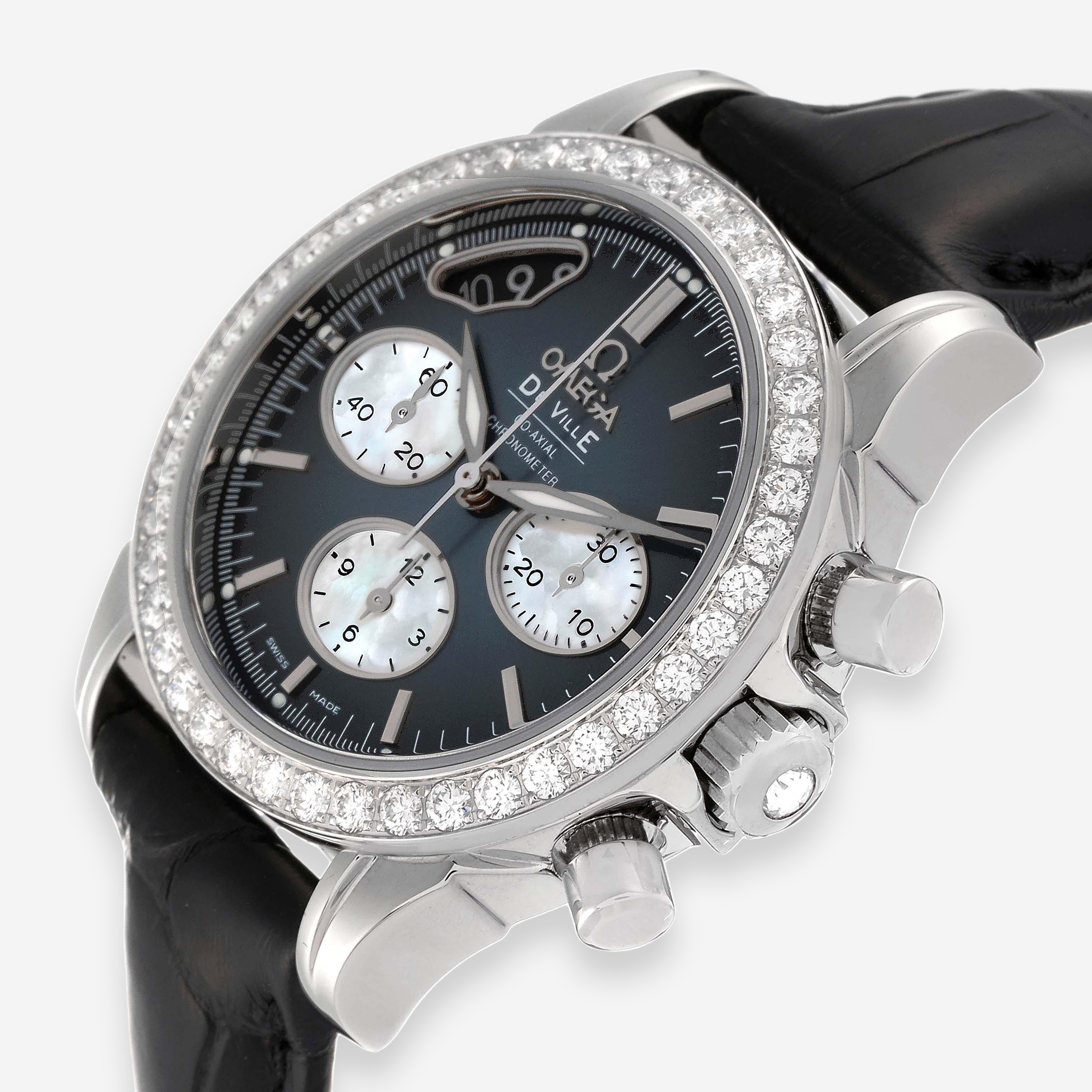 Omega De Ville Chronograph Stainless Steel Automatic Ladies Watch 422.18.35.50.06.001