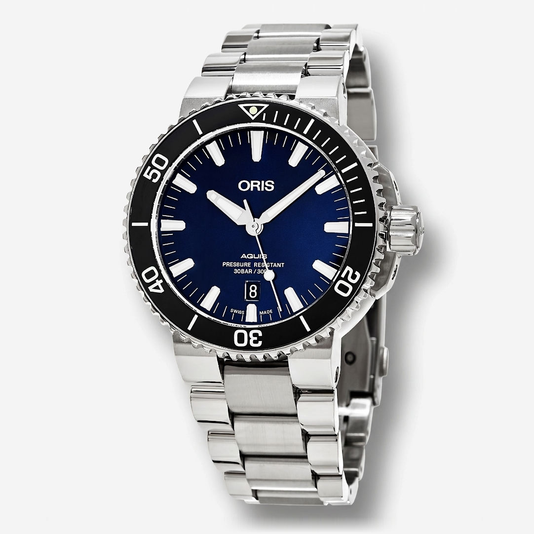 Oris Aquis Date Stainless Steel Automatic Men's Watch 0173377304135-0782405PEB - THE SOLIST