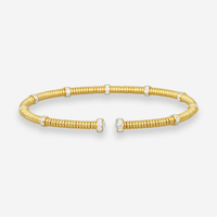 Lugano 18K Yellow Gold Diamond Cuff Bracelet 226-39 - THE SOLIST