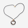 David Webb 18K Yellow Gold Platinum Diamond Black Enamel Pendant Necklace OG-35544 - THE SOLIST
