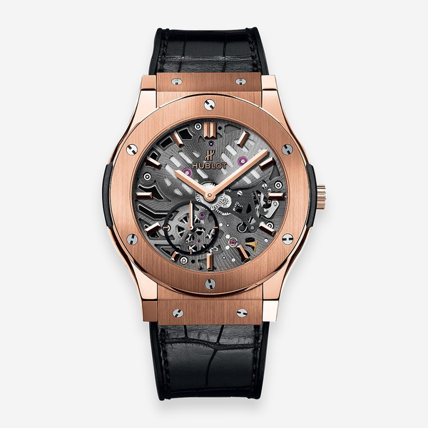 Hublot Classic Fusion Classico Ultra Thin 18K Rose Gold Manual Wind Men's Watch 545.ox.0180.lr