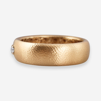 Pasquale Bruni 18K Rose Gold Diamond Hammered Bangle Bracelet OG-36296 - THE SOLIST