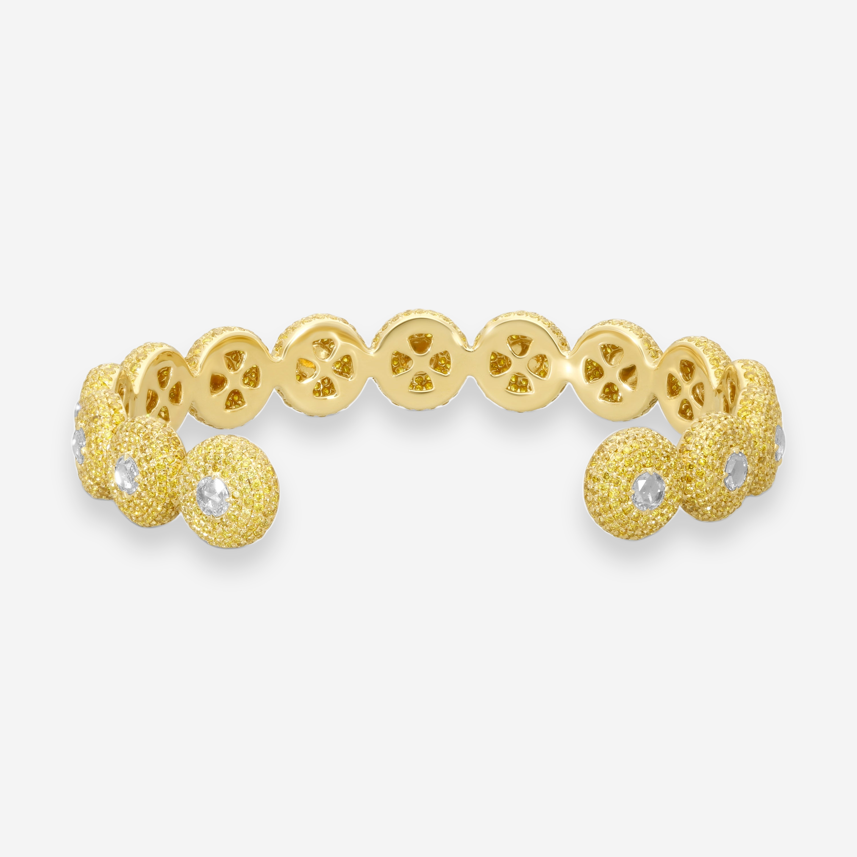 Lugano 18K Rose Gold Diamond Cuff Bracelet 942967 - THE SOLIST