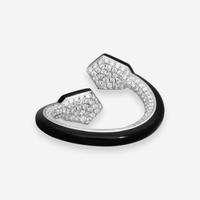 Lugano 18K White Gold Diamond and Onyx Ring Sz. 6.5 - THE SOLIST
